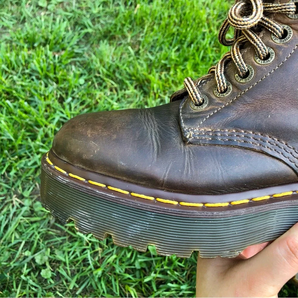 Rare Dr. Martens Brown Platform Boots - Picture 8 of 15